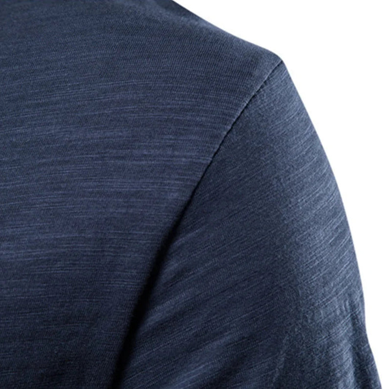 Męski T-Shirt Z Dekoltem W Serek