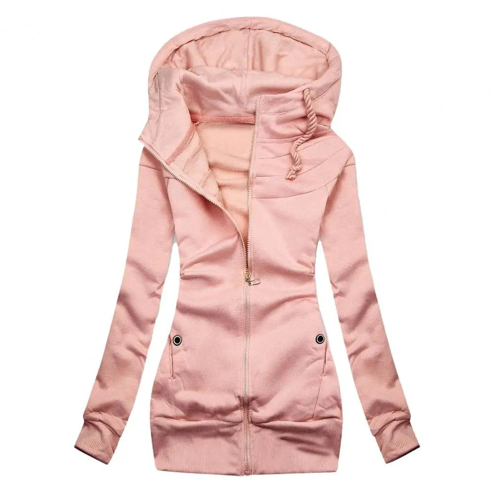 Elisa | Sudadera casual slim-fit con capucha y cremallera completa - ideal para otoño/invierno
