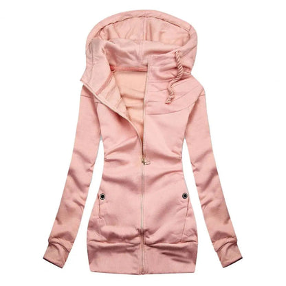 Elisa | Sudadera casual slim-fit con capucha y cremallera completa - ideal para otoño/invierno