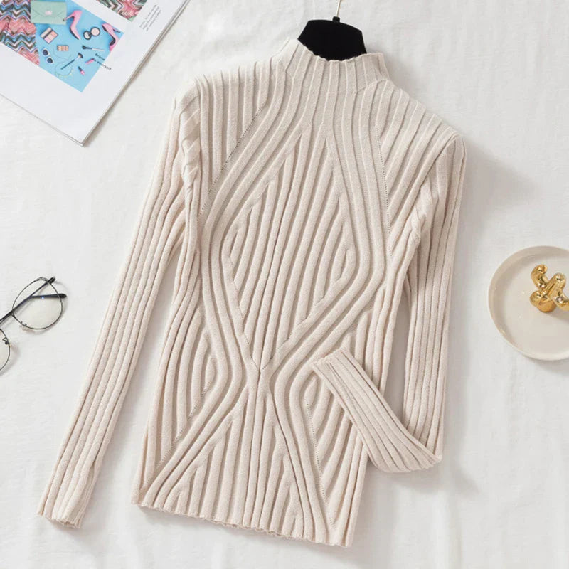Dara| Jersey de cuello alto medio para mujer
