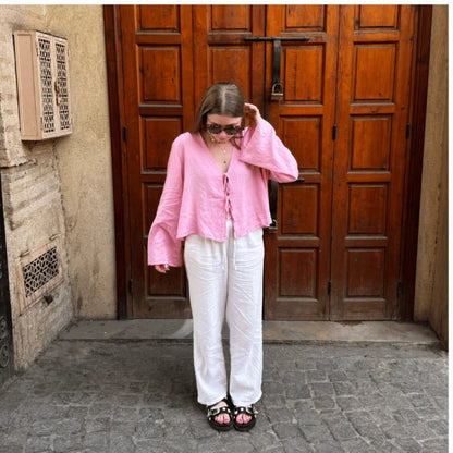 Mare | Elegante blusa con lazada y mangas largas