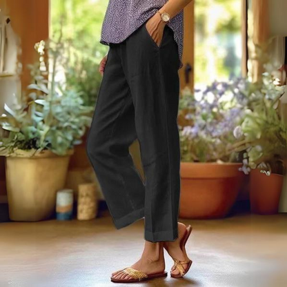 Selene | Elegante pantalón de algodón para mujer