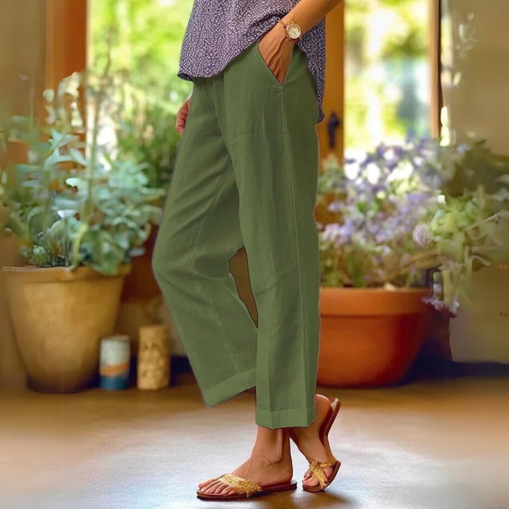 Selene | Elegante pantalón de algodón para mujer