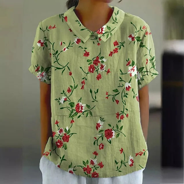 Blusa con estampado floral para mujer