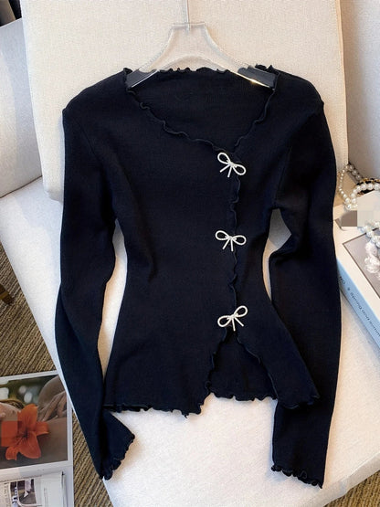 Jersey con lazo para mujer