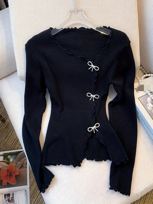 Jersey con lazo para mujer