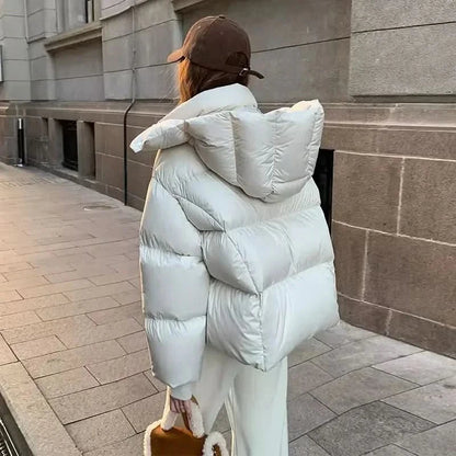 Chaqueta de invierno cómoda y elegante con diseño de borla para mujer