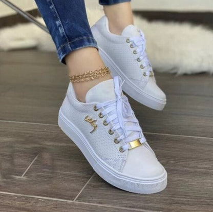 Zapatos de goma casuales con plataforma y puntera redonda para mujer