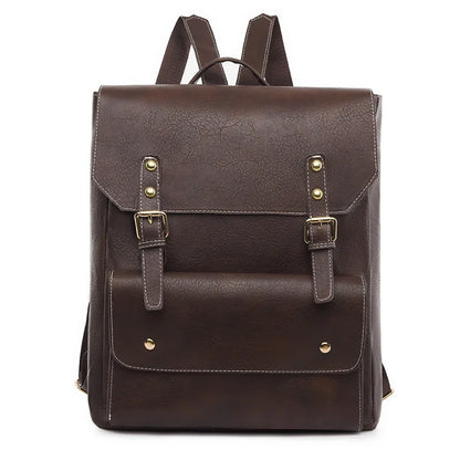 Amelia | Mochila atemporal con hebilla y solapa para viaje y portátil