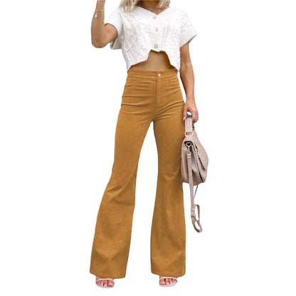 Pantalones acampanados de moda para mujer
