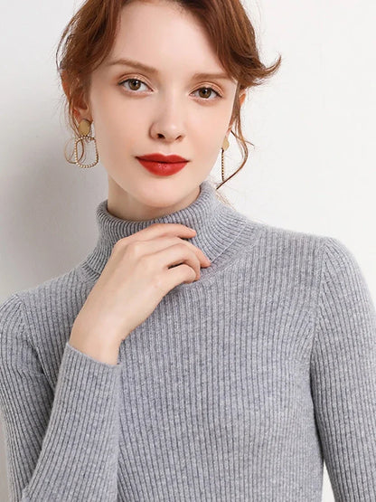 Lucy| Jersey de cuello alto otoñal para mujer