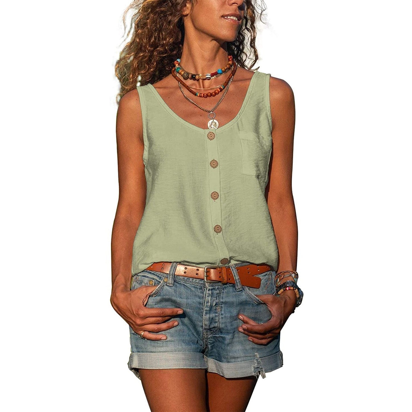 Renske - Camiseta de tirantes para mujer - Trendy & Lightweight