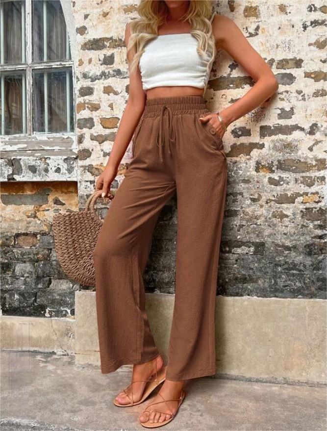 Karely - Pantalones de cintura alta holgados