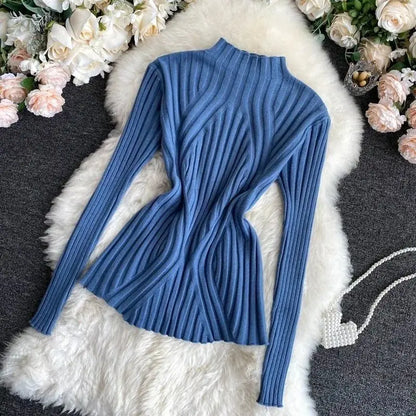 Dara| Jersey de cuello alto medio para mujer