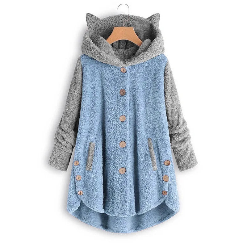 Jersey con capucha Thori de mujer con motivo de gato