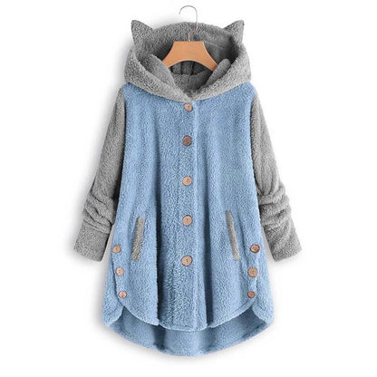 Jersey con capucha Thori de mujer con motivo de gato