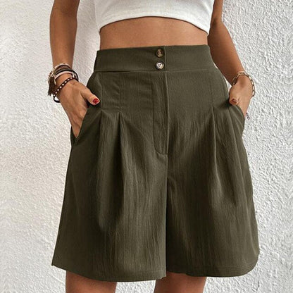 Sarina - Pantalones cortos de doble botonadura