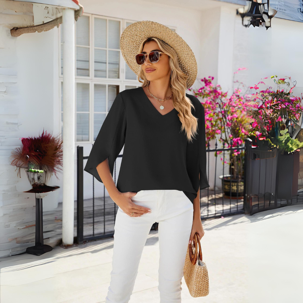 Sjaan | Blusa elegante con escote en V