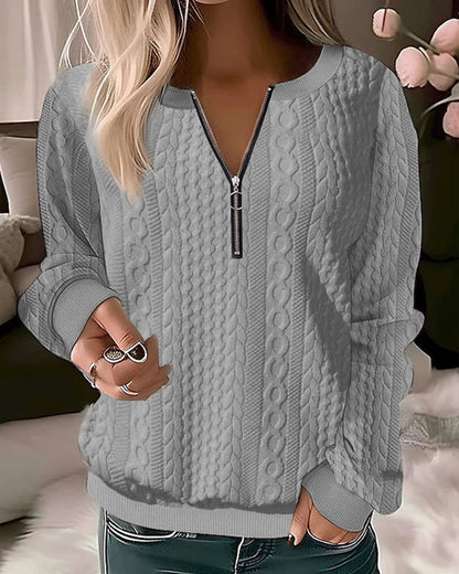 Lyra | jersey casual de punto con media cremallera
