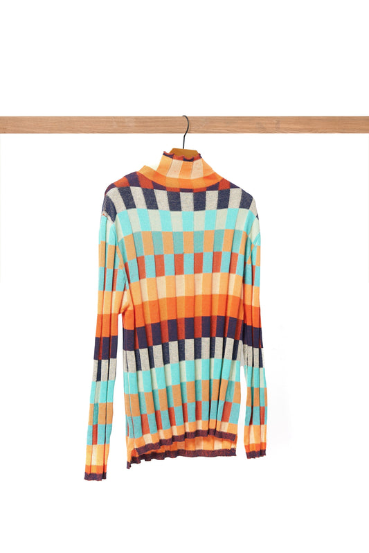 Colette | Cuello alto patchwork Cashmere Couture