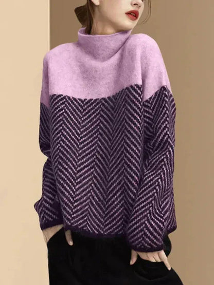 Lauren | Jersey de cuello alto, suave y holgado