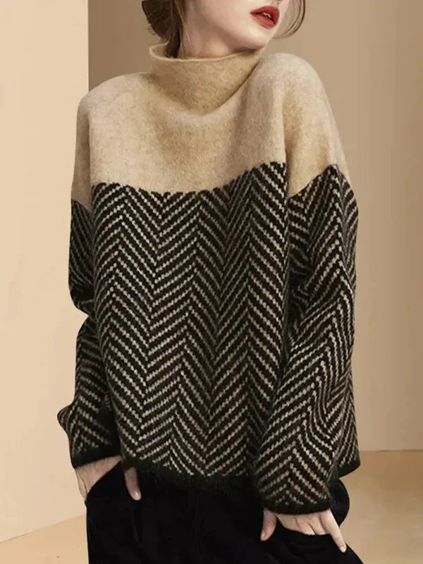 Lauren | Jersey de cuello alto, suave y holgado
