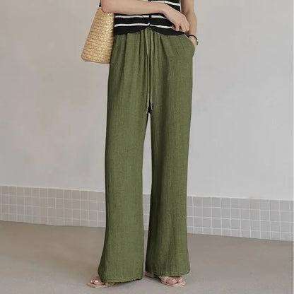 Élise - Pantalones holgados de lino