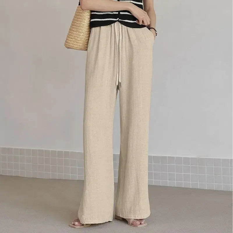 Élise - Pantalones holgados de lino