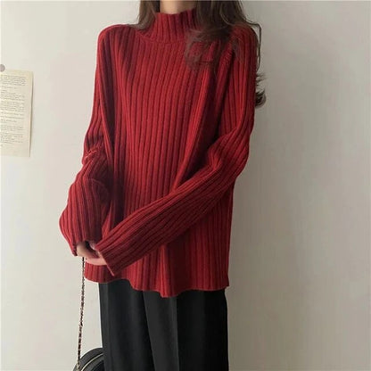 Elegante jersey de cuello alto