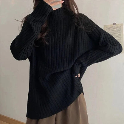 Elegante jersey de cuello alto