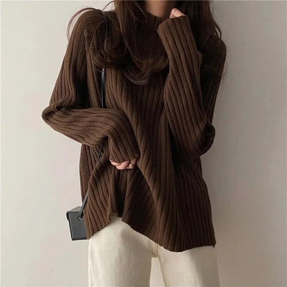 Elegante jersey de cuello alto