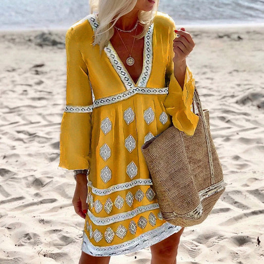 "Sarah" Vestido boho colorido