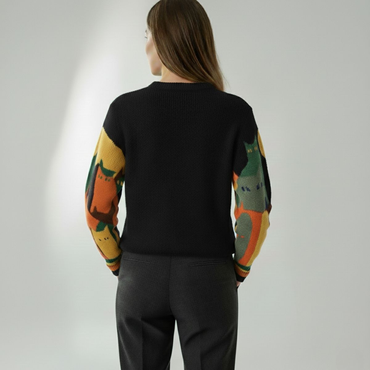 Amélie | Jersey unisex con estampado de gatos, elegante y cómodo