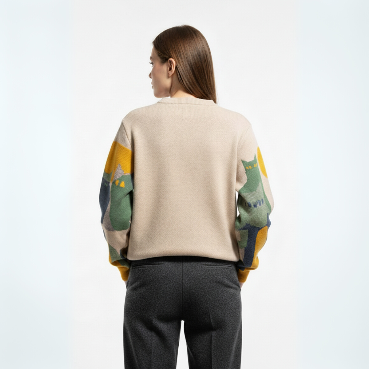 Amélie | Jersey unisex con estampado de gatos, elegante y cómodo