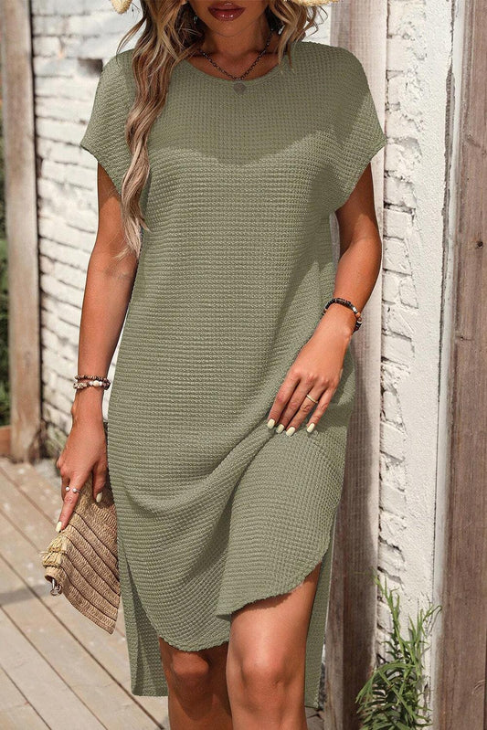 Vestido camiseta - Dobladillo redondeado y abertura lateral para facilitar los movimientos