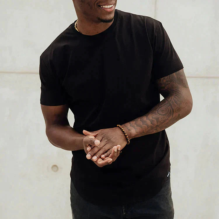 Camisetas de hombre de manga corta y cuello redondo