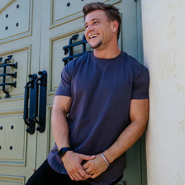 Camisetas de hombre de manga corta y cuello redondo