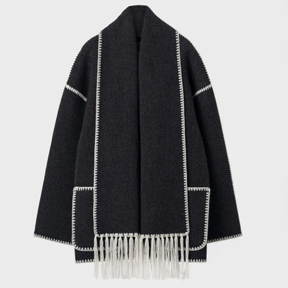 L'Aurablend | Chaqueta bufanda en mezcla de lana