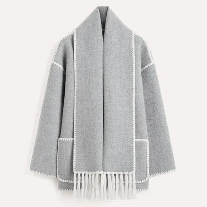L'Aurablend | Chaqueta bufanda en mezcla de lana