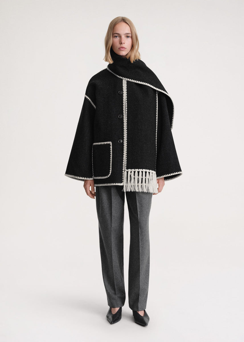 Merino | Chaqueta de lujo con bufanda
