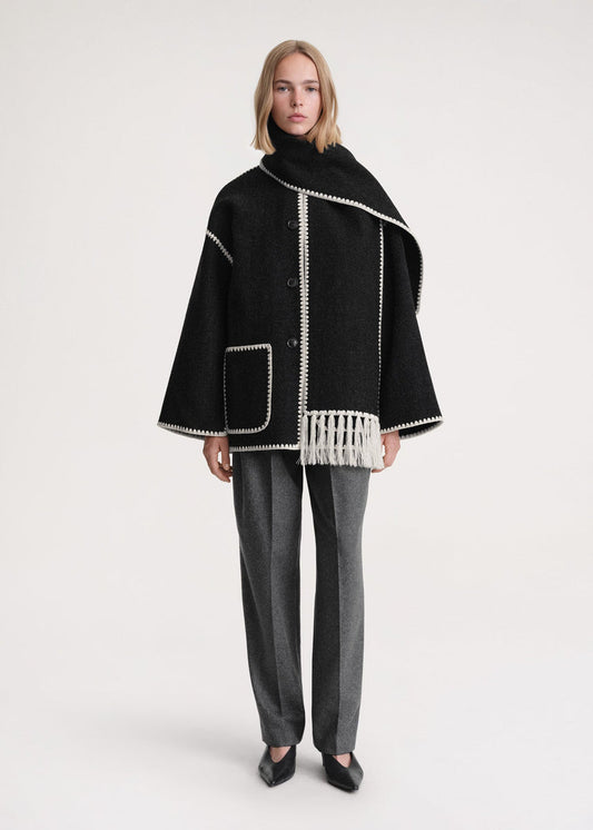Merino | Chaqueta de lujo con bufanda