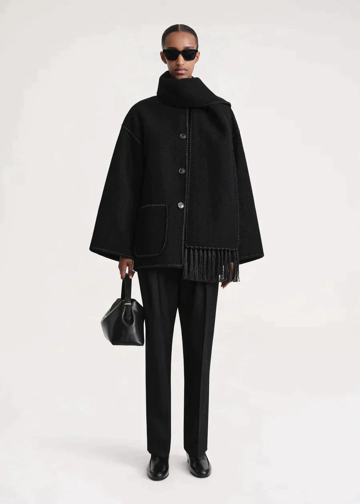 Merino | Chaqueta de lujo con bufanda