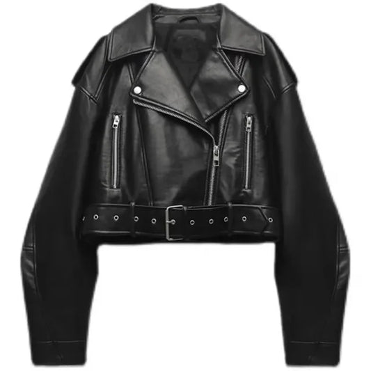 Virginie - Elegante chaqueta de cuero