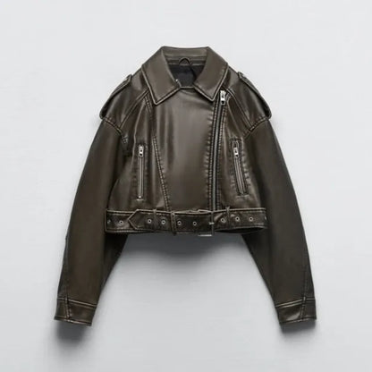 Virginie - Elegante chaqueta de cuero