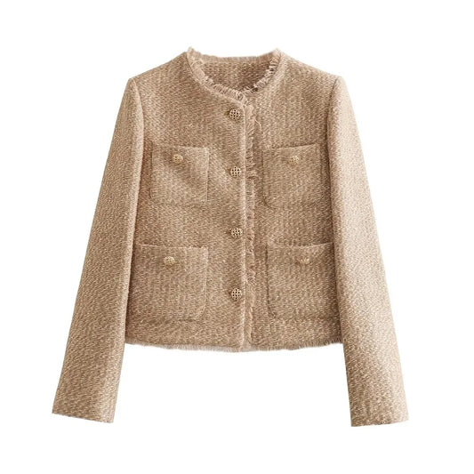 Chaqueta Adèle de tweed con doble botonadura
