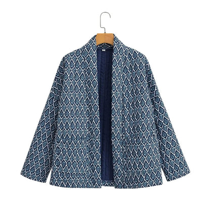 Quin Jacket | Chaqueta kimono acolchada con estampado geométrico