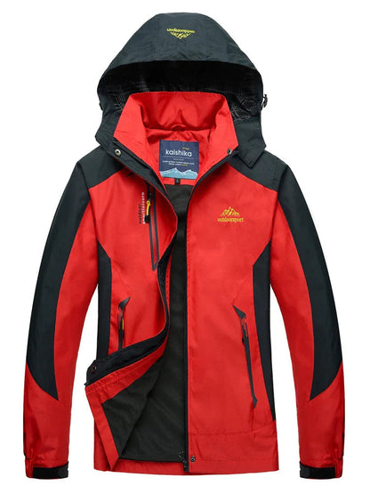 Cálido chubasquero impermeable 3 en 1 con capucha para mujer | Ideal para otoño/invierno