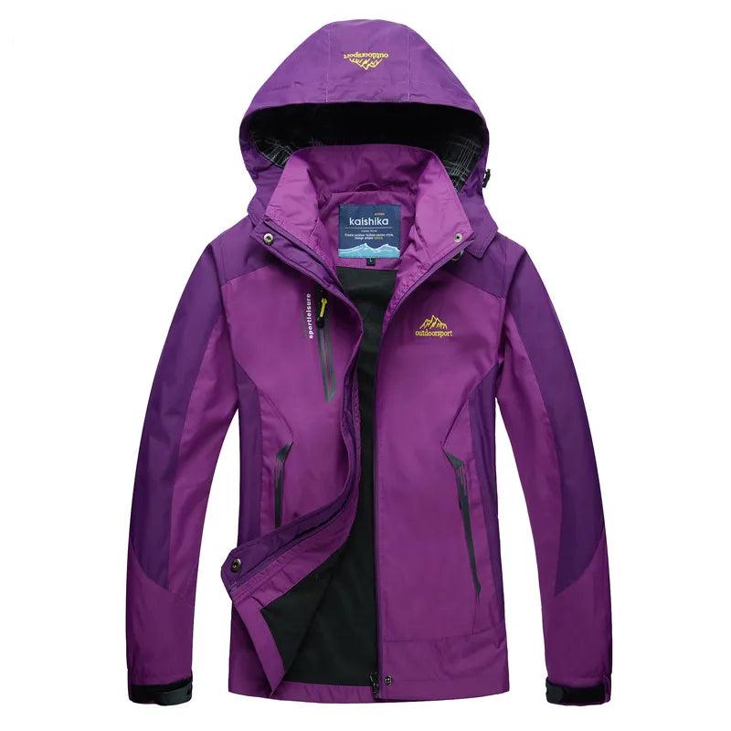 Cálido chubasquero impermeable 3 en 1 con capucha para mujer | Ideal para otoño/invierno
