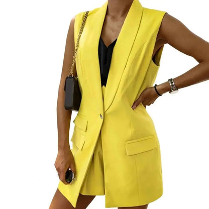 Chaleco Blazer | Trude | Sin mangas, cierre con un solo botón, colores versátiles | Perfecto para primavera y otoño