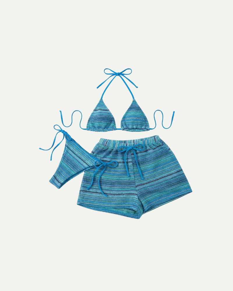 Damski 3-Częściowy Zestaw Bikini